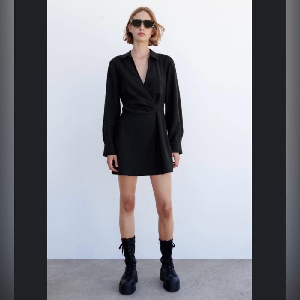 ZARA Wrap Dress with Pocket